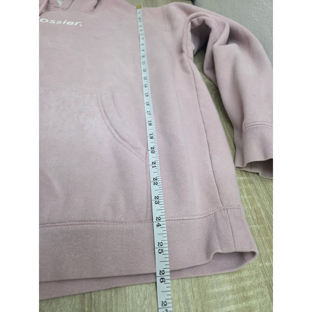 Glossier Original Pink Long Sleeve Hoodie Women's MEDIUM - Picture 8 of 13